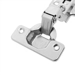 Kit com 5 dobradiças Slide On 110° caneco 35mm Tradestar para armário, com fechamento suave e fácil instalação. Dobradiça de aço niquelado, ideal para portas de armários e móveis.