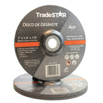 Kit com 20 discos de desbaste Tradestar 7 polegadas (180x6mm) para esmerilhadeira, ideal para desbaste de metal aço, ferro e alumínio. Disco de alta performance com óxido de alumínio, camada dupla de fibra de vidro e segurança reforçada.