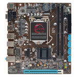 Placa mãe Afox IH110D4-MA2 LGA 1151 DDR4 HDMI VGA M.2 - Visão detalhada da placa, mostrando conectores, slots de memória e o logo Afox. Ideal para computadores com processadores Intel de 6ª, 7ª, 8ª e 9ª geração.