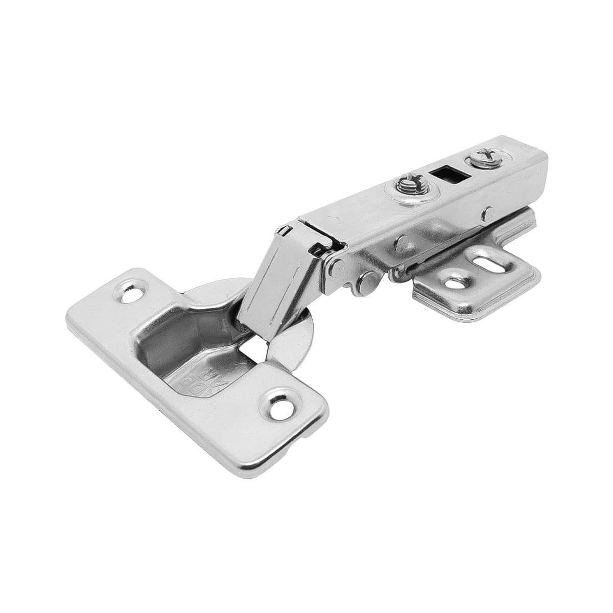 Kit C/2 Dobradiça Click 105 Soft Close 35mm Reta Amortecedor Tradestar - Dobradiça para portas de armários e móveis com fechamento suave e amortecedor, aço niquelado, abertura 105 graus.