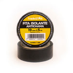 Fita isolante antichama preta Tradestar 19mm x 5m, ideal para isolamento elétrico, proteção de fios e cabos. Fabricada em PVC de alta resistência, suporta até 600V e 80°C. Perfeita para uso em projetos elétricos e organização de cabos.