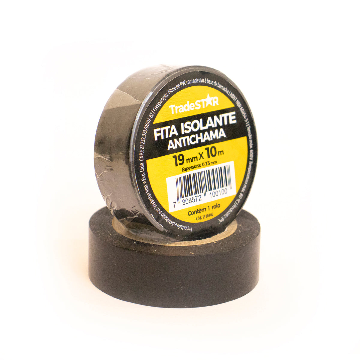 Fita Isolante PVC Antichama Preta Tradestar 19mm x 10m - Ideal para isolamento elétrico, proteção de fios e cabos, com alta resistência e durabilidade. Perfeita para projetos DIY e reparos elétricos. Compre agora e garanta segurança e organização.