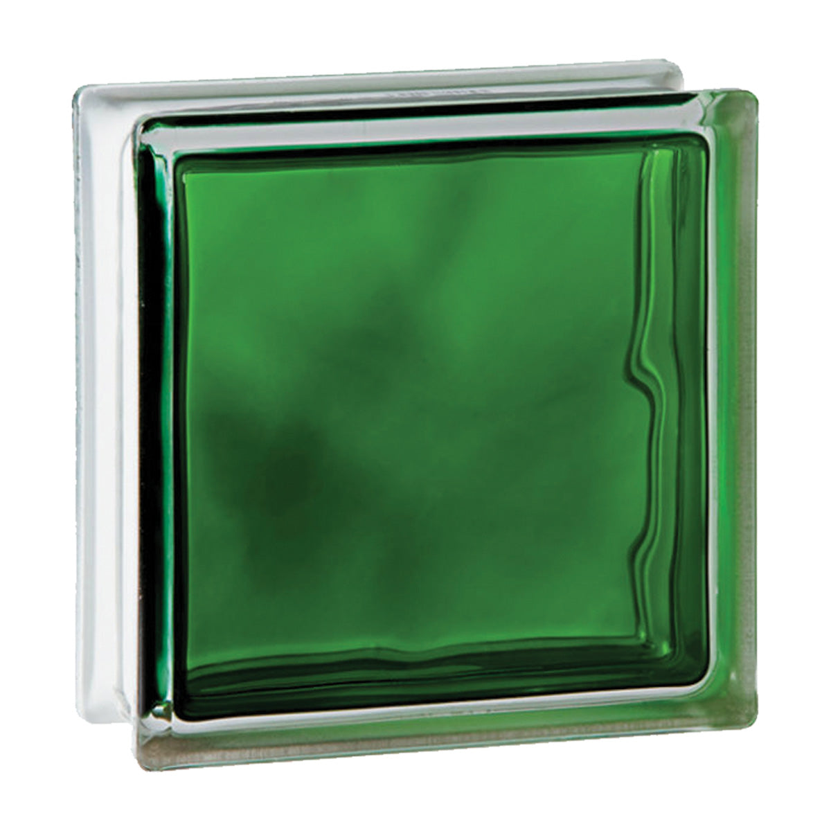Tijolo Bloco De Vidro Colors 19x19x8 Un Tradestar - Parede de vidro verde em formato curvo, ideal para divisórias, fachadas e decoração de ambientes, proporcionando claridade e um toque moderno. Produto original, com garantia e envio imediato.