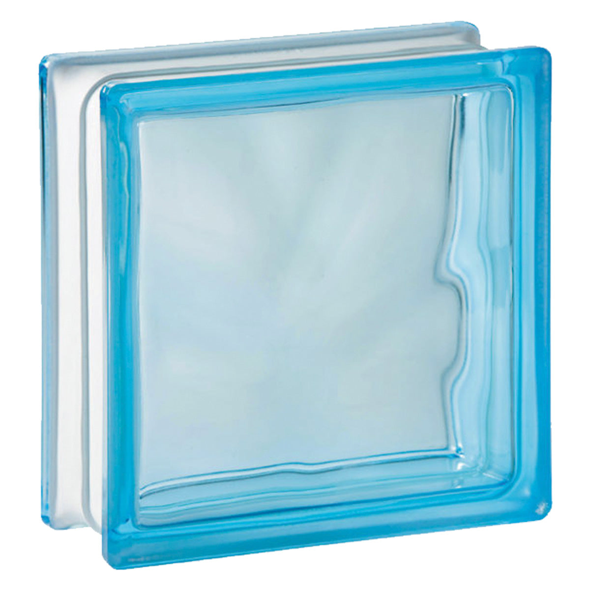 Tijolo Bloco De Vidro Wave Colorido 19x19x8 Un Tradestar em parede de banheiro moderno, proporcionando claridade e design. Ideal para divisórias, paredes e decoração de ambientes.