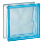 Tijolo Bloco De Vidro Wave Colorido 19x19x8 Un Tradestar em parede de banheiro moderno, proporcionando claridade e design. Ideal para divisórias, paredes e decoração de ambientes.