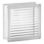 Tijolo Bloco De Vidro Transparente Textura 19x19x8 Tradestar em aplicação de parede de banheiro moderno, permitindo a passagem de luz natural e criando um design elegante e personalizado. Veja exemplos de como usar blocos de vidro para decoração de interiores.