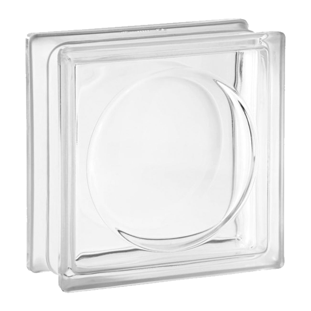 Tijolo Bloco De Vidro Transparente Textura 19x19x8 Tradestar em aplicação de banheiro moderno, criando um ambiente elegante e com boa iluminação natural. Ideal para projetos de design de interiores que buscam versatilidade e beleza.