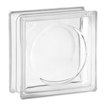 Tijolo Bloco De Vidro Transparente Textura 19x19x8 Tradestar em aplicação de banheiro moderno, criando um ambiente elegante e com boa iluminação natural. Ideal para projetos de design de interiores que buscam versatilidade e beleza.