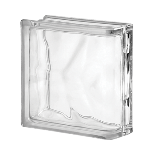 Bloco de Vidro 1 Lado P/ Acabamento Final 19x19x8 Tradestar - Ideal para divisórias, paredes e projetos decorativos. Tijolo de vidro transparente para ambientes internos e externos, proporcionando claridade e design moderno.