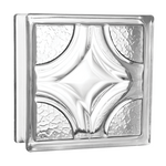 Tijolo Bloco de Vidro Transparente 19x19x8 Tradestar - Bloco de vidro incolor com acabamento transparente e ondulações, ideal para paredes, divisórias e proporcionar claridade em ambientes internos e externos. Perfeito para projetos de design e construção.