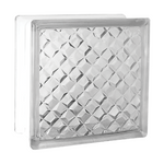 Tijolo Bloco de Vidro Transparente Tradestar 19x19x8cm - Ideal para paredes, divisórias e proporcionar claridade. Bloco de vidro incolor com acabamento transparente e ondulações, perfeito para projetos de design de interiores e exteriores. Compre agora e aproveite a iluminação natural!