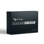 Placa Mãe Duex DX-H610ZG M2 H610 Intel LGA 1700 MATX DDR4 - Caixa do produto com logo Duex e informações sobre o modelo.