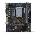 Placa Mãe Duex DX-H610ZG MATX DDR4 para Intel LGA 1700. Chipset H610, compatível com processadores Core i9, i7, i5 e i3. Suporta até 64GB de memória DDR4, HDMI, VGA e portas USB. Ideal para montagem ou atualização de computadores.