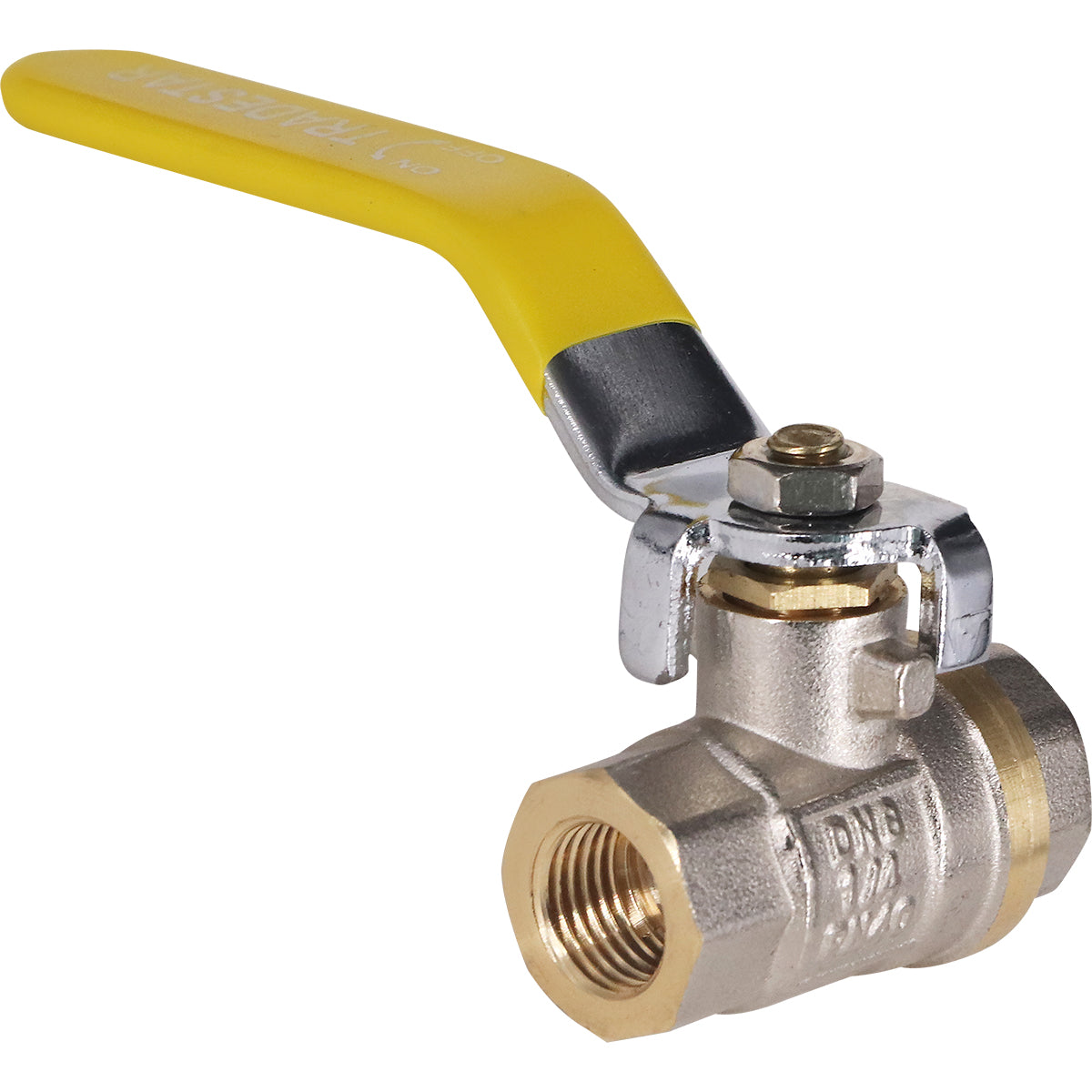 Registro Esfera 1/4 Tradestar para Ar Comprimido em Latão - Controle preciso de fluxo para sistemas pneumáticos, compressores e ferramentas pneumáticas. Ideal para indústrias, oficinas e aplicações automotivas.