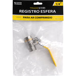 Registro Esfera 1/4 Tradestar para Ar Comprimido em Latão - Controle preciso de fluxo para sistemas pneumáticos, compressores e ferramentas pneumáticas. Ideal para indústrias, oficinas e aplicações automotivas.