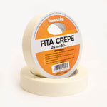 Fita adesiva crepe de papel TradeStar 24mm x 50m, ideal para pintura, embalagens e uso geral. Kit com 10 rolos, alta resistência e fácil remoção. Compre agora e garanta um acabamento profissional!