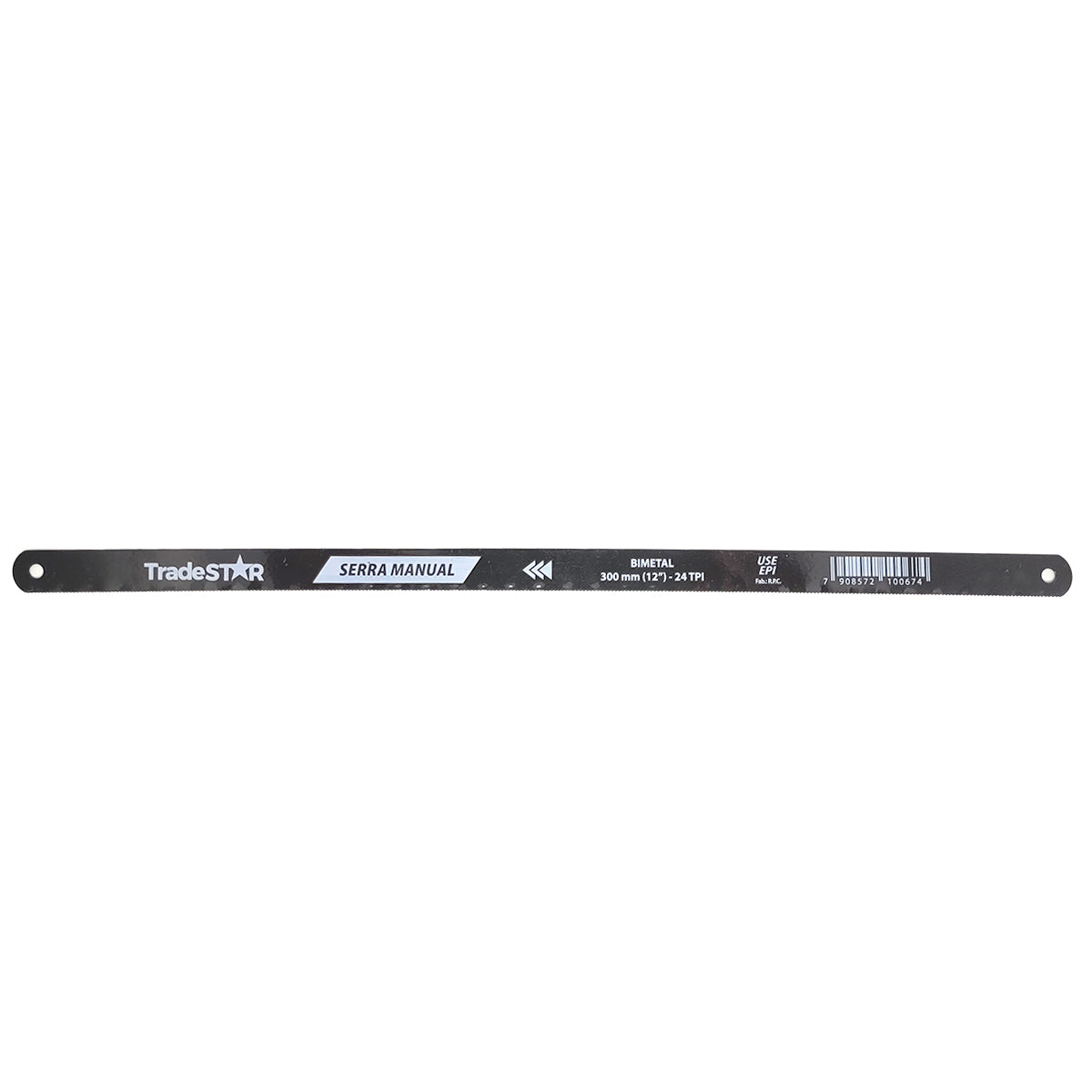 Kit 10 Serrinha Serra Manual 300mm 24 DDP Bi-metal Tradestar - Lâminas de serra de alta performance para cortes precisos em madeira, metal e plástico. Ferramenta Tradestar com 24 dentes por polegada, ideal para uso profissional e DIY. Kit com 10 unidades, durabilidade e qualidade garantidas.