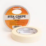 Fita adesiva crepe de papel TradeStar 24mm x 50m, kit com 5 rolos, ideal para pintura, vedação e embalagens. Fita crepe de alta resistência, fácil de remover e aplicar em superfícies irregulares. Compre agora e garanta um acabamento profissional em seus projetos.