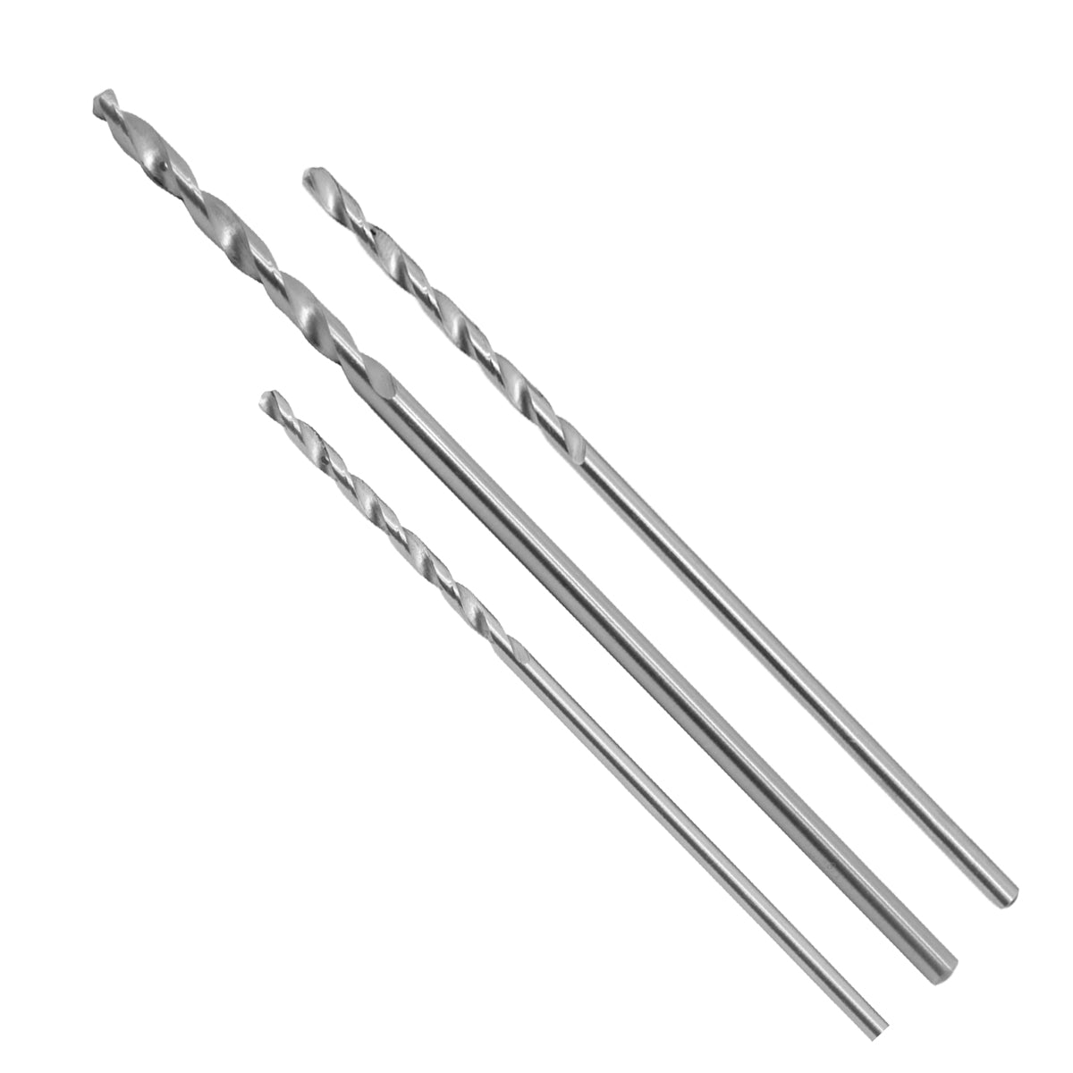Kit Jogo 3 Brocas Mourão Madeira Extra Longa Tradestar - 6mm, 8mm e 10mm. Brocas de aço para perfuração precisa em madeira, fibrocimento e outros materiais. Ideal para construção, marcenaria e projetos de bricolagem.