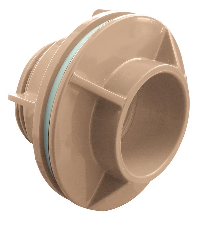 Adaptador Flange Soldável 50mm x 1.1/2" Akato para Caixa D'Água - Conexão PVC resistente e durável para instalações hidráulicas. Ideal para conectar tubulações de diferentes tamanhos, garantindo vedação e segurança.