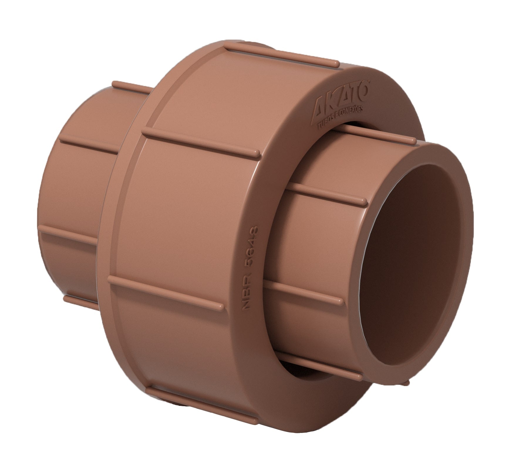 União Soldável 50mm Akato para tubos de PVC. Conexão segura e eficiente, ideal para instalações hidráulicas. Produto original, com garantia e envio imediato.