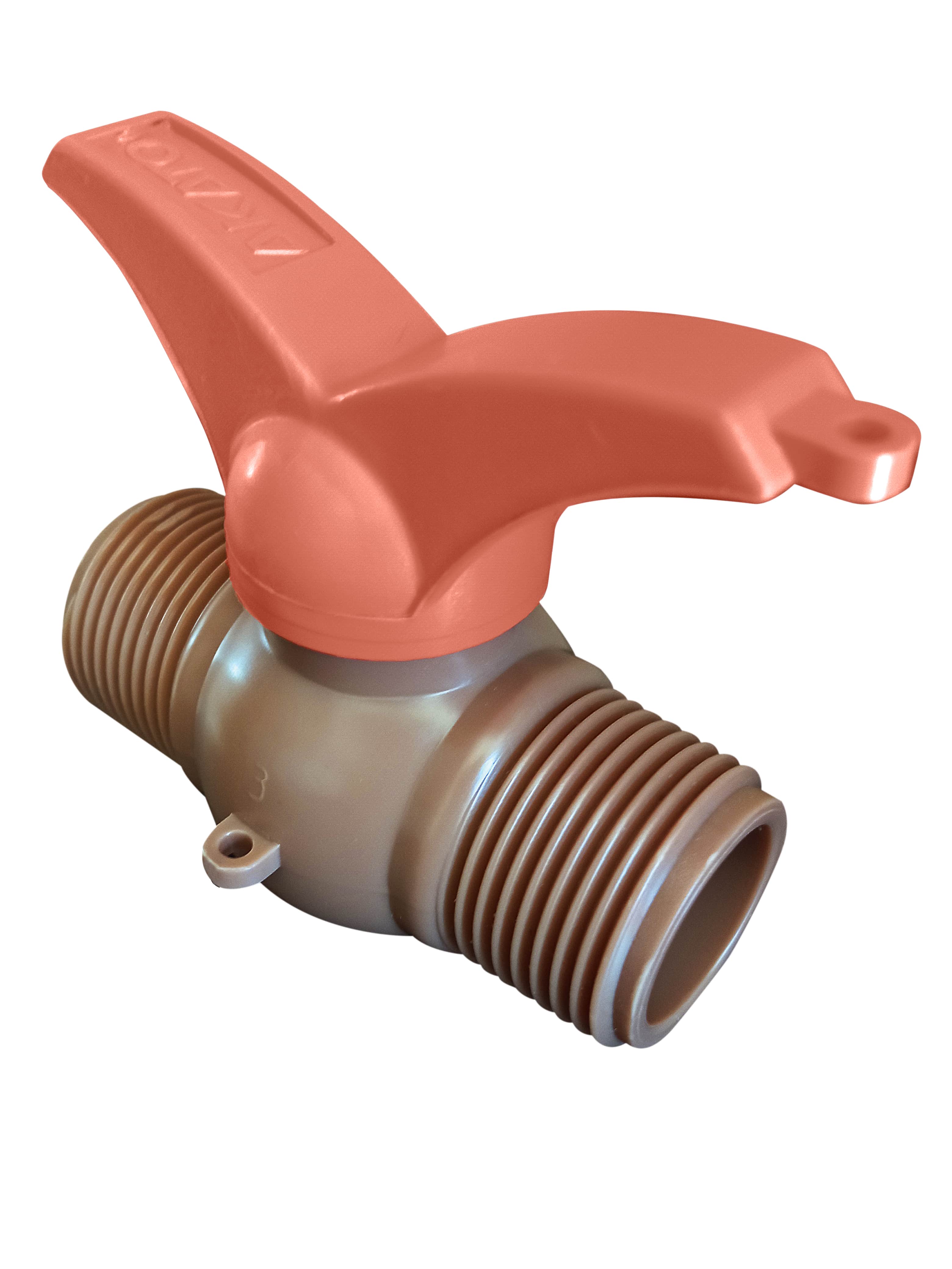 Registro de esfera 3/4" com rosca externa Akato, ideal para controle de fluxo de água em instalações de água fria. Fabricado em PVC resistente e durável. Possui rosca externa de 3/4 polegadas e esfera interna para fácil abertura e fechamento. Perfeito para uso em sistemas hidráulicos. Produto original, novo e com garantia.
