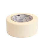 Fita adesiva crepe de papel TradeStar 48mm x 50m, ideal para pintura, vedação e uso geral. Fita crepe branca, resistente e fácil de remover, perfeita para projetos e embalagens. Kit com 2 rolos.