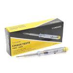 Chave Teste Detector de Tensão Eletricista Professional 250V - Kit com 12 unidades, ideal para detecção de tensão elétrica em ambientes industriais e comerciais. Ferramenta de segurança para eletricistas, com capacidade de 100V a 250V.
