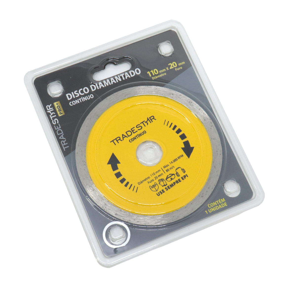 Kit com 50 Discos Diamantados Contínuos 110x20mm Tradestar para porcelanato. Ideal para cortes precisos em pisos, azulejos, mármores e porcelanatos. Ferramenta profissional para acabamentos impecáveis em projetos de revestimento. Corte refrigerado, envio imediato.