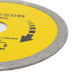 Kit com 50 Discos Diamantados Contínuos 110x20mm para Porcelanato Tradestar - Cortes precisos e limpos em pisos, azulejos e porcelanatos. Ideal para profissionais e projetos de revestimento. Ferramenta de corte refrigerado, com alta durabilidade e eficiência.