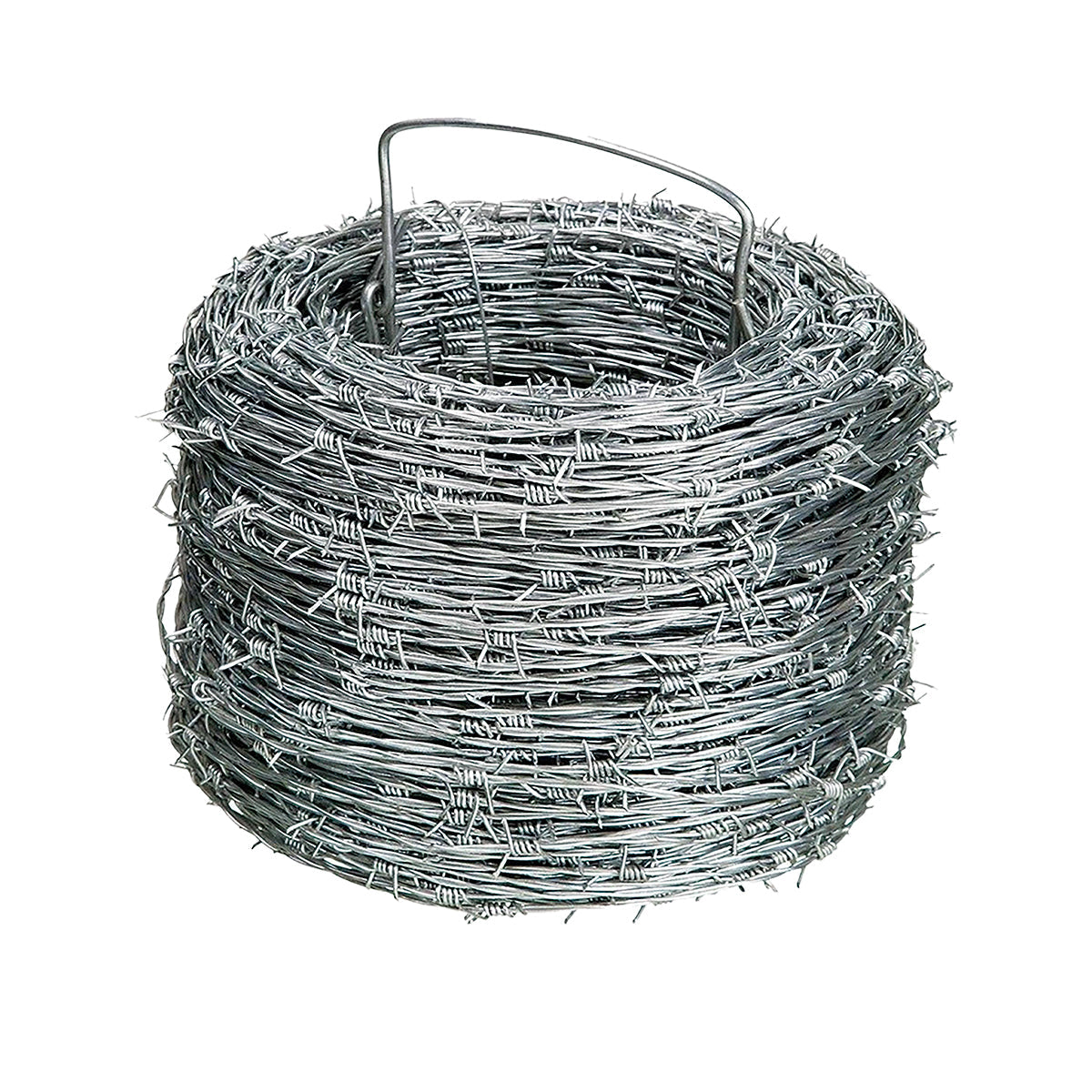 Arame Farpado Tração 250kgf 1,52mm 125mm 500m - Arame farpado Tradestar em rolo, ideal para cercas de segurança e delimitação de propriedades. Resistente, com revestimento de zinco e 500 metros de comprimento.