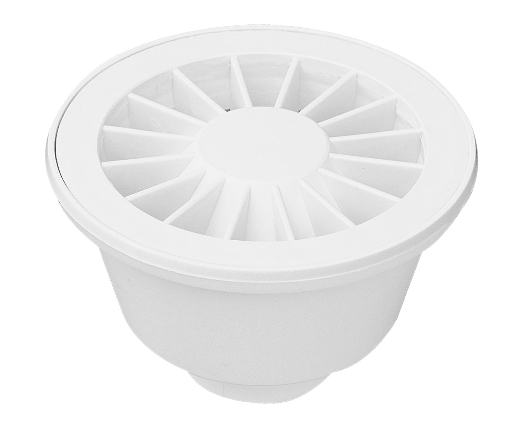 Ralo Sifonado Redondo com Grelha Branca Akato - DN40 para banheiro e cozinha, solução eficiente para drenagem de água, design moderno e durável