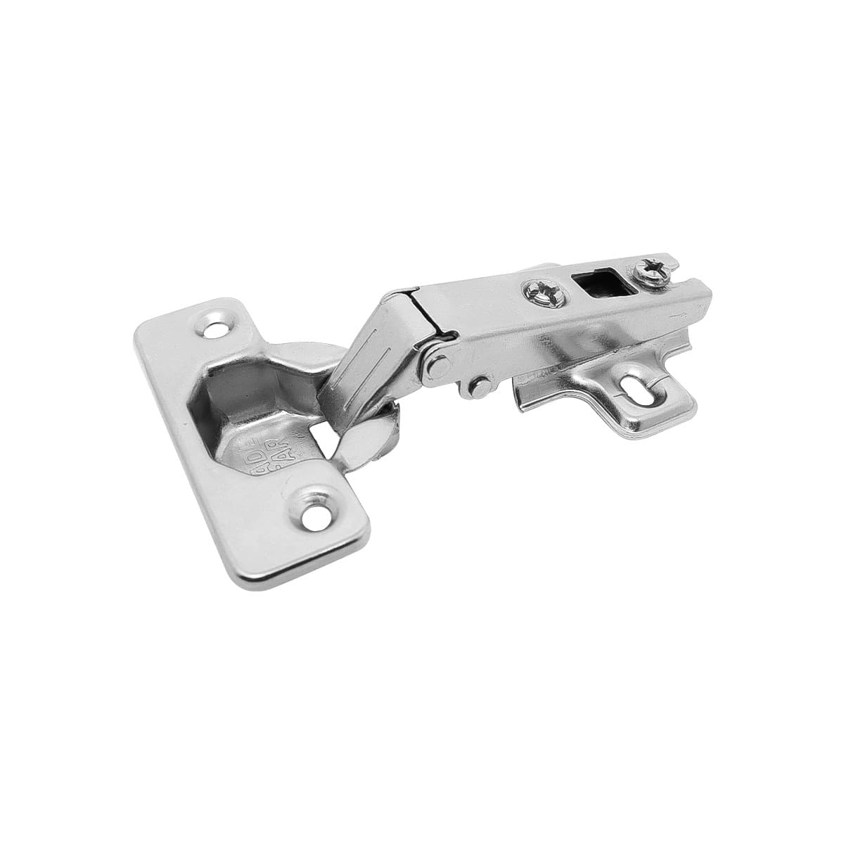 Dobradiça Caneco Calço Simples 35mm Reta Armário Tradestar - Dobradiça de aço niquelado para portas de armário, abertura 110 graus, calço simples, ideal para móveis com espessura de 14 a 23mm. Garante fechamento suave e alinhamento perfeito.