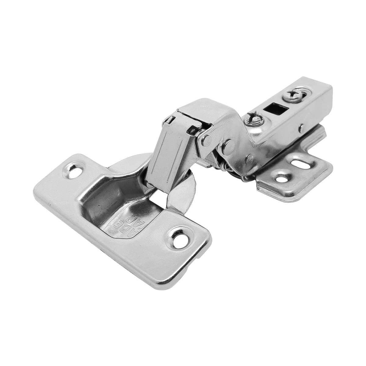 Dobradiça Caneco 35mm Alta Com Amortecedor Soft Close Tradestar - Dobradiça para móveis com acabamento em aço niquelado, abertura de 105 graus e sistema soft close para fechamento suave. Ideal para portas de armários e móveis em geral.