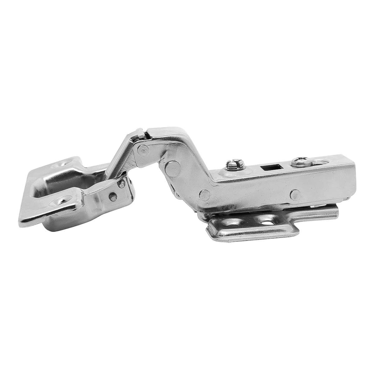 Dobradiça Caneco 35mm Alta Com Amortecedor Soft Close Tradestar - Dobradiça para móveis com fechamento suave e abertura de 105 graus, ideal para portas de armários e gavetas.