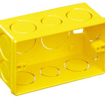 Caixa de Luz 4x2 Embutir Amarela para instalações elétricas residenciais e comerciais. Ideal para interruptores e tomadas. Fabricada em material resistente e durável. Caixa de embutir amarela, pronta para instalação.