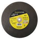 Kit com 25 discos de corte para metal 12" (300x3,0 mm) com furo de 19,05 mm, ideal para cortes precisos em aço e outros metais. Disco de corte reforçado, alta performance em projetos industriais e construção civil. Ferramenta essencial para esmerilhadeiras angulares.