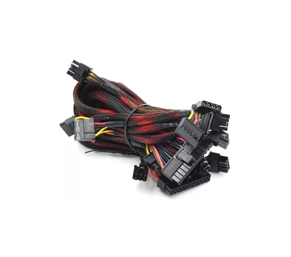 Fonte Gamer Duex 600FSE++ 600W 80 Plus Bronze Modular Pfc Ativo - Cabos e conectores da fonte de alimentação para PC, ideal para gamers, com certificação 80 Plus Bronze e PFC Ativo.