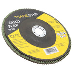 Kit com 10 Discos Flap Reto 7" 180mm Tradestar Fds180-50fc Z50 para esmerilhadeira, ideal para desbaste em aço inox, alumínio e metais ferrosos. Ferramenta para uso industrial e construção, com grão 50 e envio imediato.