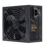 Fonte Gamer Duex 850FSE++ 850W 80 Plus Bronze Full Modular PFC Ativo - Vista frontal da fonte de alimentação preta com ventoinha e grade de proteção, ideal para computadores gamers, mostrando conectores e design modular para melhor gerenciamento de cabos.