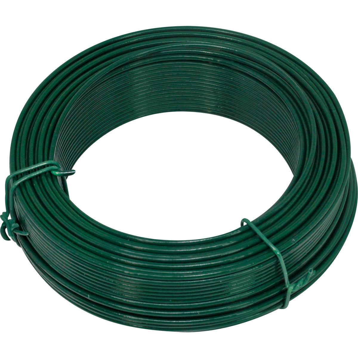 Arame para tela revestido em PVC verde 1kg BWG14 2,11mm Tradestar - Ideal para instalação de gesso, resistente à corrosão e com longa durabilidade. Arame galvanizado revestido, 30 metros por kg.