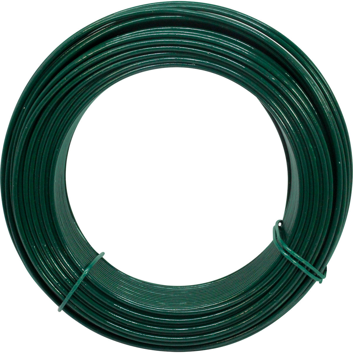Arame para tela revestido em PVC verde de 1kg, BWG14, 2,11mm Tradestar. Ideal para instalação de gesso, com proteção contra corrosão e longa vida útil. Arame galvanizado revestido, 30 metros por kg.