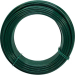 Arame para tela revestido em PVC verde de 1kg, BWG14, 2,11mm Tradestar. Ideal para instalação de gesso, com proteção contra corrosão e longa vida útil. Arame galvanizado revestido, 30 metros por kg.