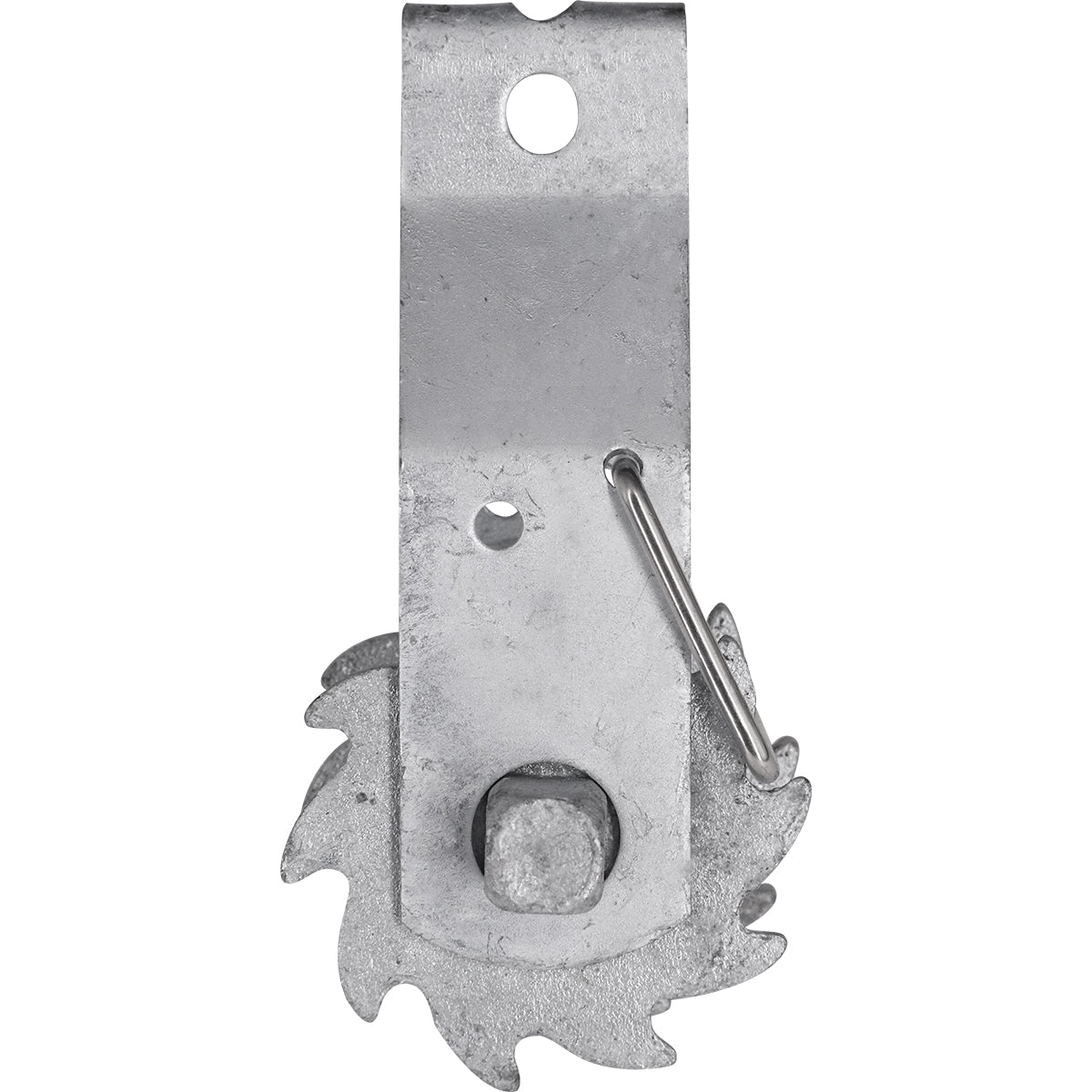Tensor de Fio para Cerca de Filtro de Catraca Tipo 2 - Esticador de arame galvanizado para cercas agrícolas, industriais e residenciais. Ideal para tensionar e ajustar arames, garantindo segurança e praticidade em fazendas e sítios. Inclui catraca tipo 2 e clipe de fio de mola para fácil tensão.