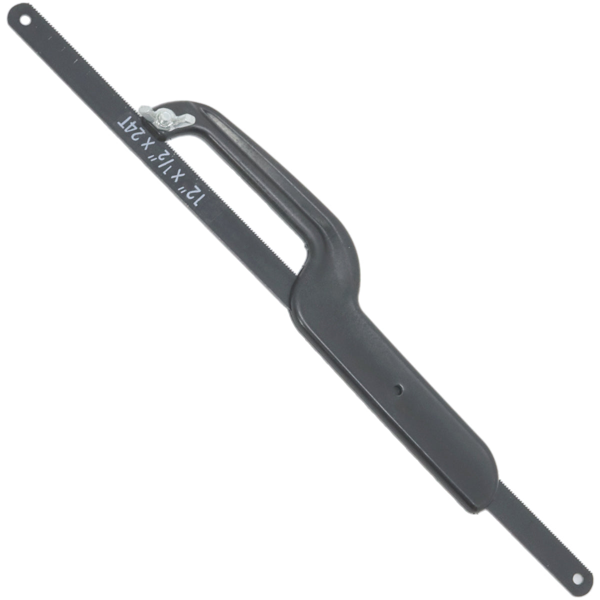 Mini arco de serra 12 polegadas (300mm) com cabo plástico e lâmina, kit com 10 unidades. Ferramenta manual ideal para cortes precisos em locais de difícil acesso. Perfeito para profissionais e uso geral. Arco de serra compacto e resistente, com envio imediato e nota fiscal.