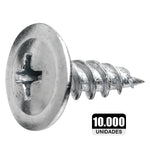 Parafuso Flangeado Ponta Agulha Drywall 4,2x13mm com 10.000 unidades, ideal para fixação segura em drywall. Parafuso de aço carbono com flange na cabeça, rosca fina e ponta agulha para fácil instalação em paredes, forros e tetos. Perfeito para projetos de construção e montagem.