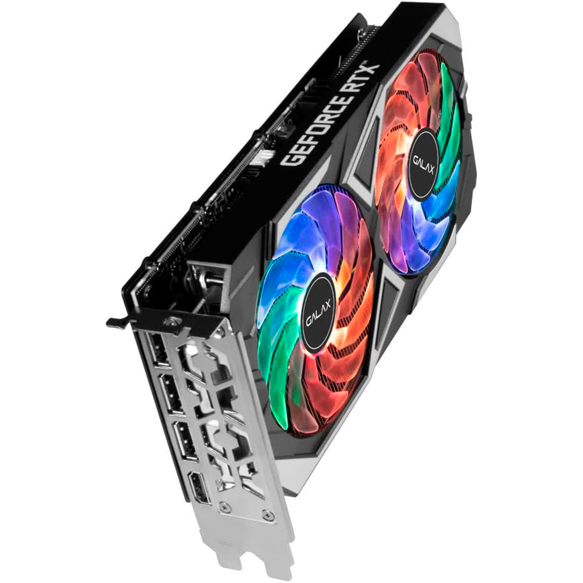 Placa de Vídeo Nvidia Galax GeForce RTX 3050 8GB com ventoinhas RGB, ideal para gamers. Desempenho gráfico superior e refrigeração eficiente para jogos e aplicações exigentes.