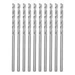 Brocas em HSS Aço Rápido Tradestar DIN 338 2x49mm - Kit com 100 unidades. Brocas de alta performance para perfuração precisa em metal, madeira e plástico. Ferramenta ideal para profissionais e hobbistas. Aço rápido resistente e durável. Imagem ilustrativa das brocas.