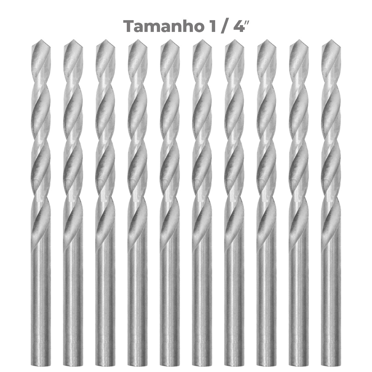 Brocas em HSS Aço Rápido DIN 338 1/4" Tradestar - Conjunto com 100 unidades, ideal para perfuração precisa em metal, madeira e plástico. Ferramenta de alta qualidade, durável e eficiente para profissionais e hobbistas. Pronta entrega e envio imediato.