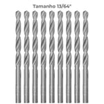 Broca em HSS Aço Rápido DIN 338 13/64" Tradestar - Kit com 100 unidades, ideal para perfuração precisa em metal, madeira e plástico. Fabricada em aço rápido de alta qualidade, oferece durabilidade e eficiência. Ferramenta essencial para profissionais e hobbistas.